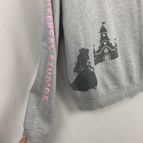 Super Nintendo World Sweatshirt Adult L Princess Peach Castle Universal Studios - Picture 5 of 11